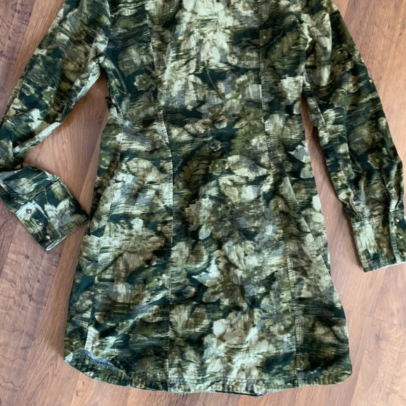 Pilcro Ruched Corduroy Shirt Dress - Picture 14 of 14